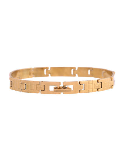 VOJ Dual Plated Textural Designed Linked Bracelet For Men