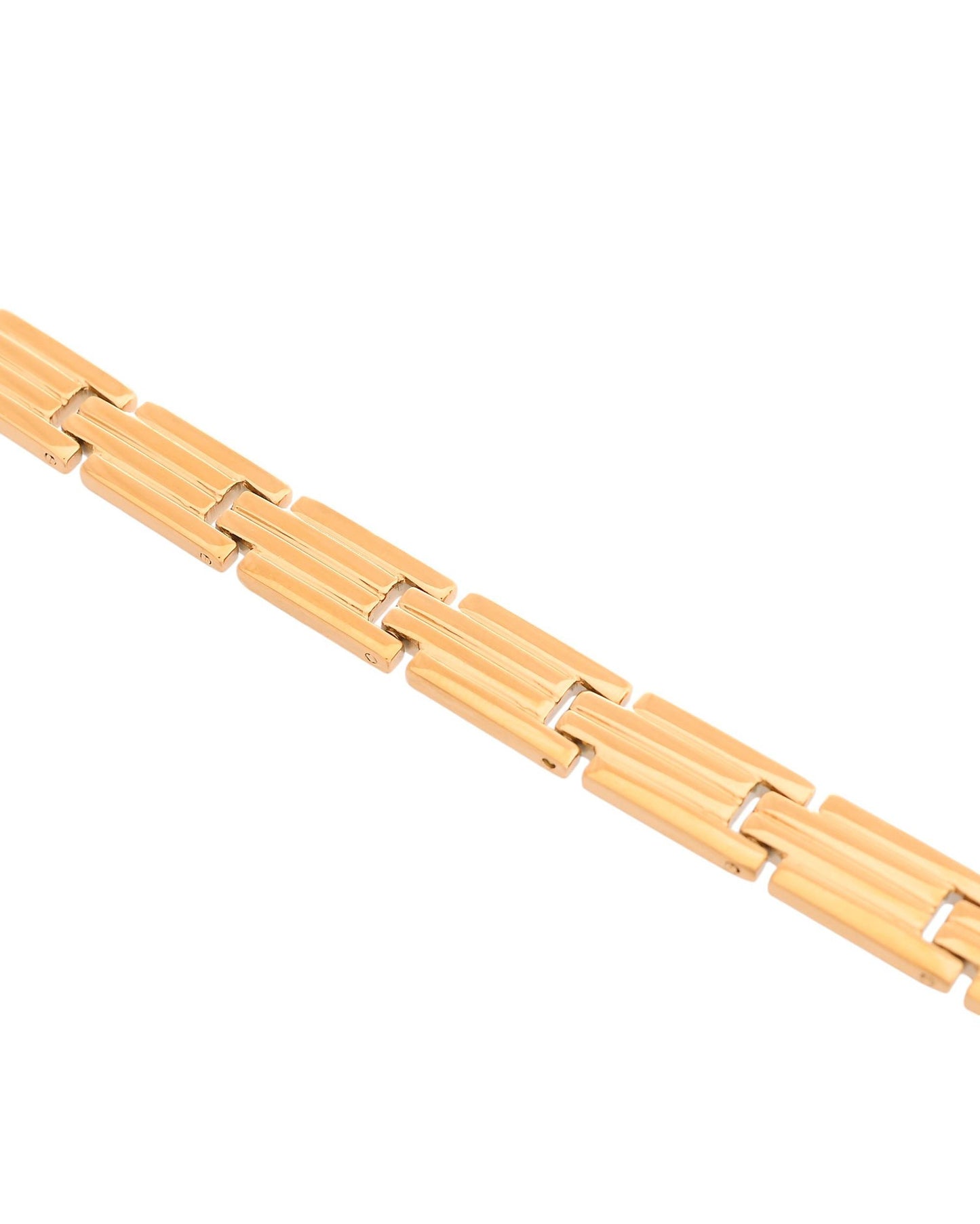 VOJ Gold Polished Linked Designed Bracelet For Men's