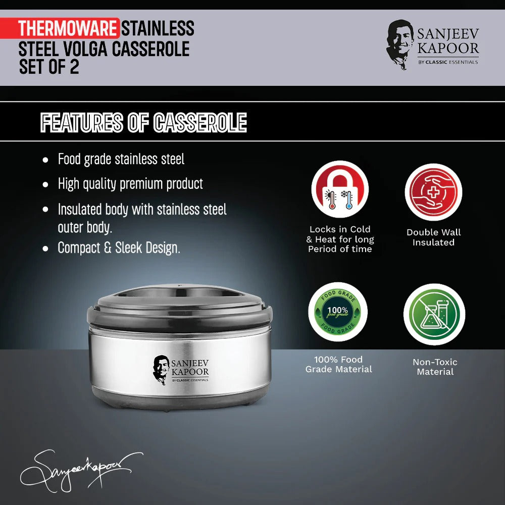 Sanjeev Kapoor by Classic Essentials Casserole Lunch Box Combo