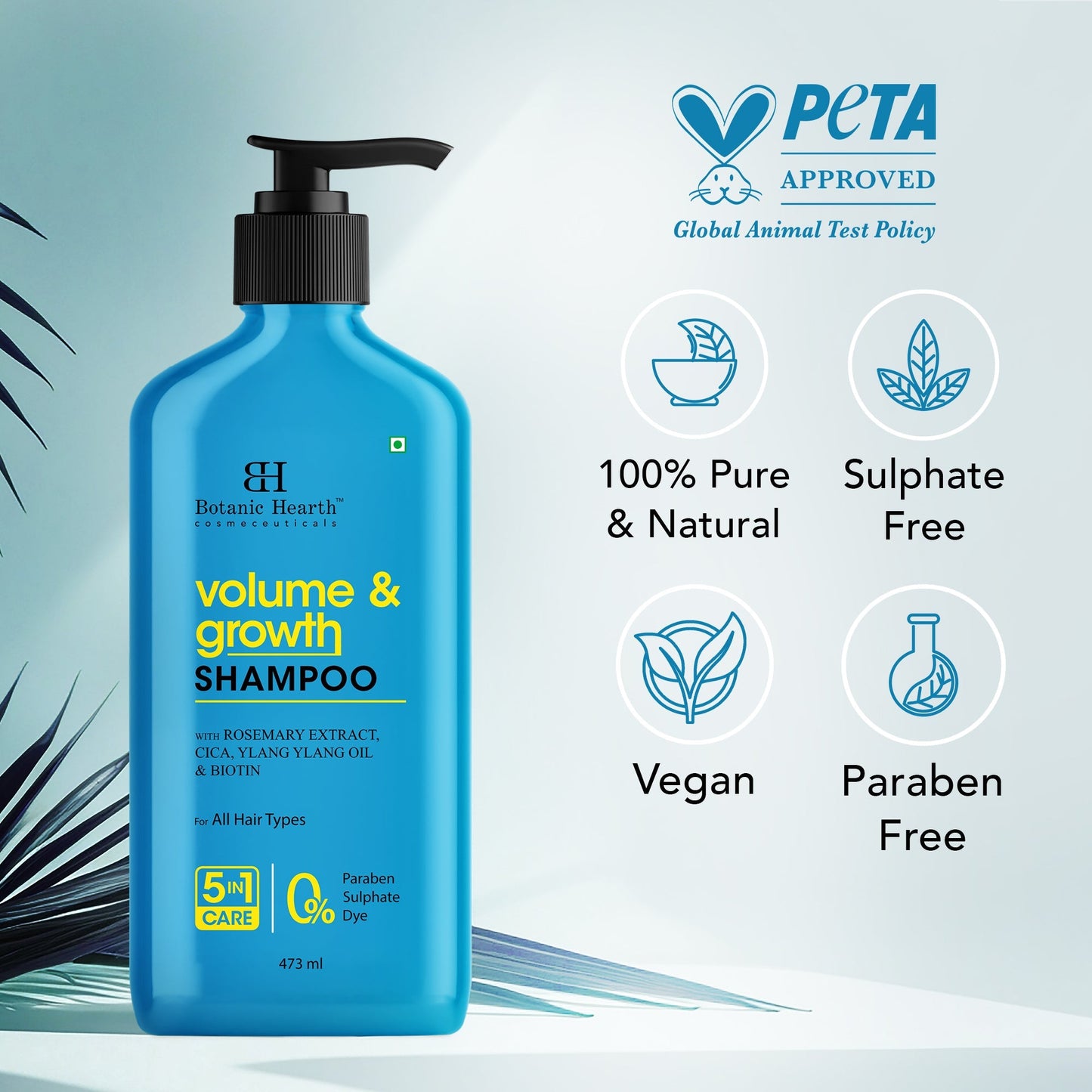 Botanic Hearth Volume & Growth Shampoo with blend of Rosemary & Cica