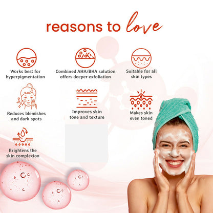 Globus Remedies AHA BHA & Kojic Acid Face Wash, For Skin Brightening