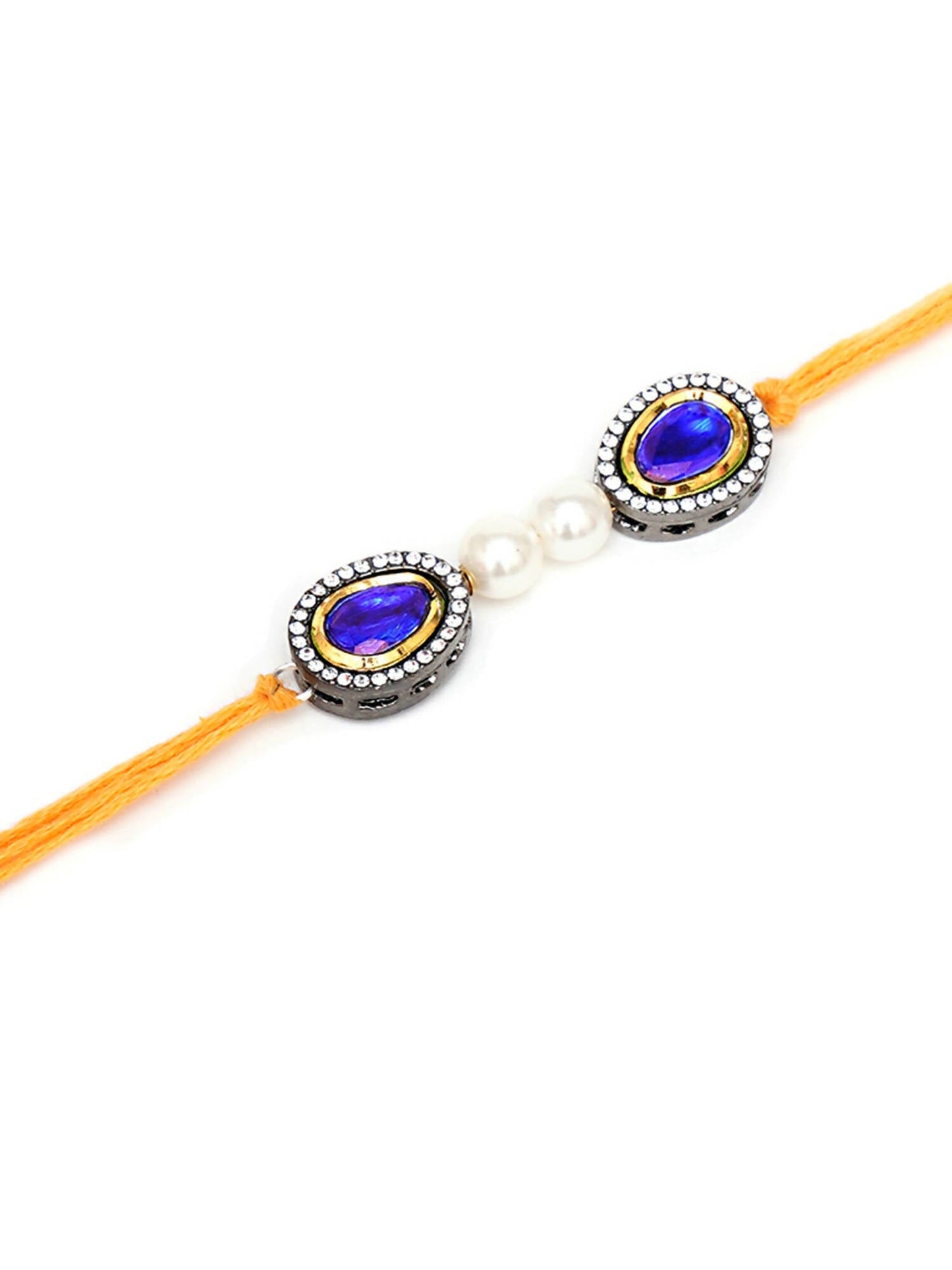 Designer kundan Rakhi - Ruby Raang
