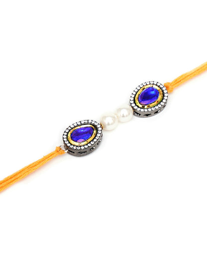 Designer kundan Rakhi - Ruby Raang