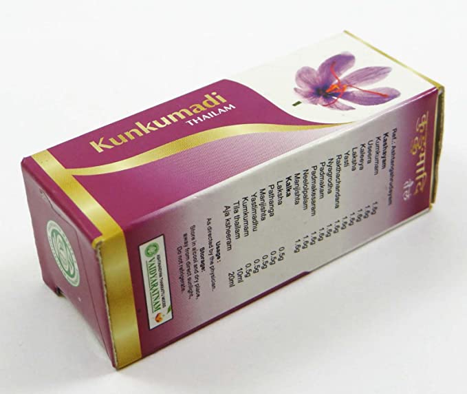 Vaidyaratnam Kunkumadi Tailam 10 ml