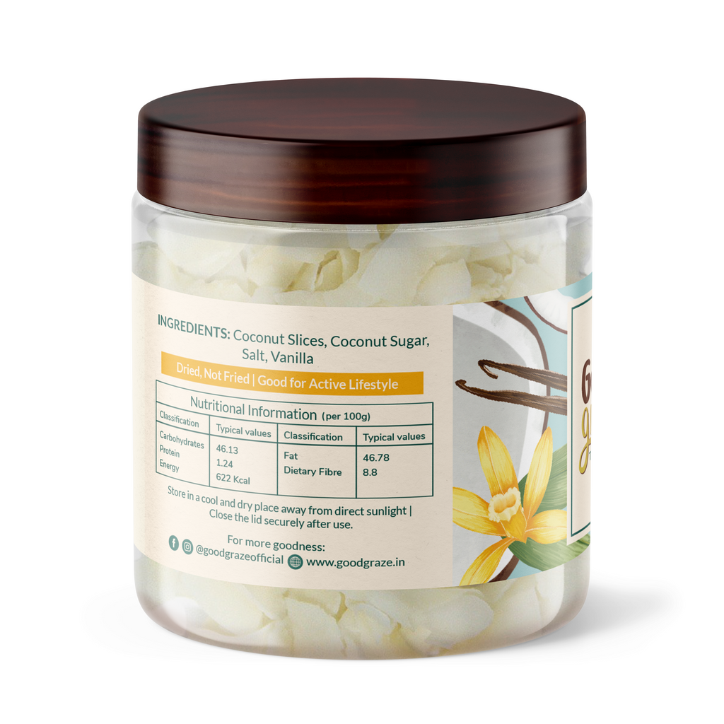 Good Graze Vanilla Coconut Chips - Pack of 2 - 200gms