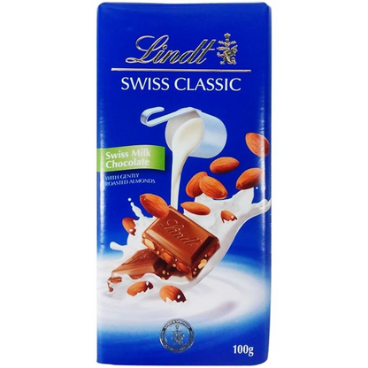 Lindt Swiss Classic Bar Chocolate, Almond