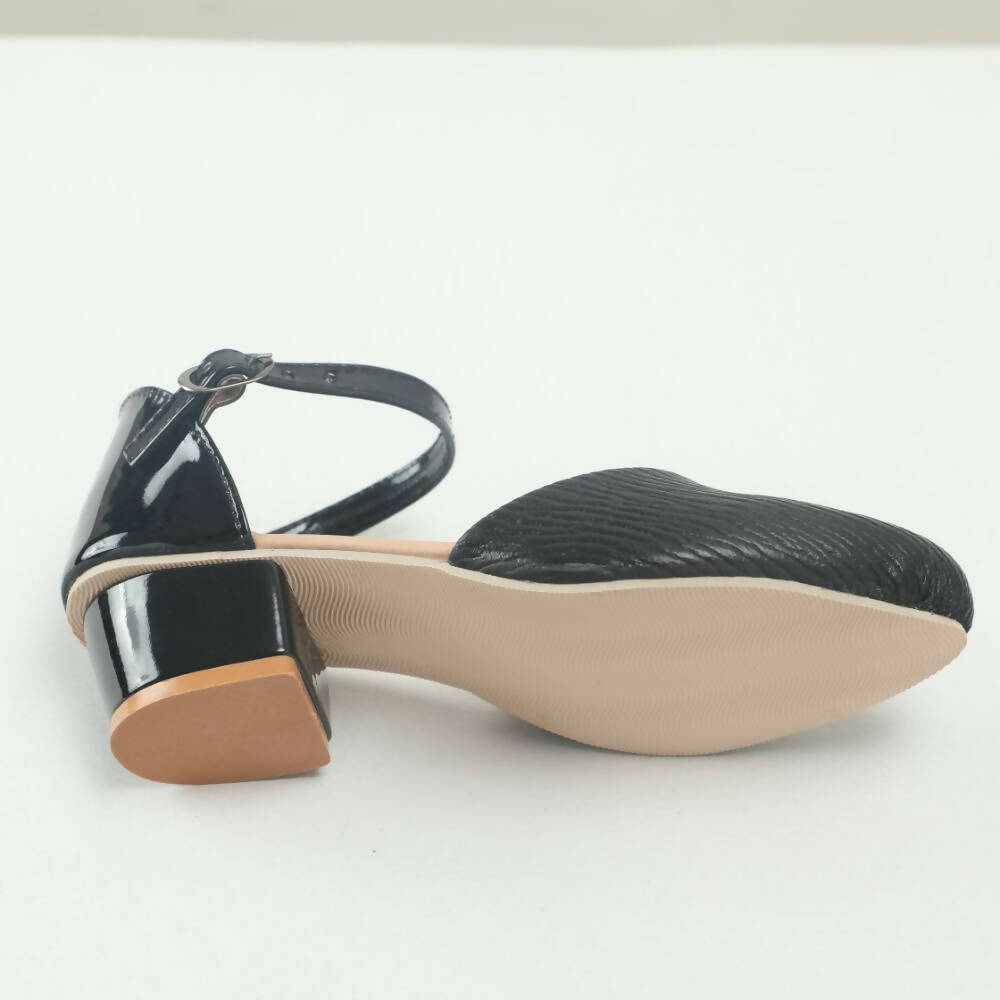 Tiny Bugs Girls Party Wear Ballerinas Heels - Black