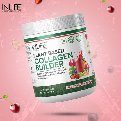 INLIFE Vegan Plant Based Collagen Powder Supplement Women & Men - 200 gms