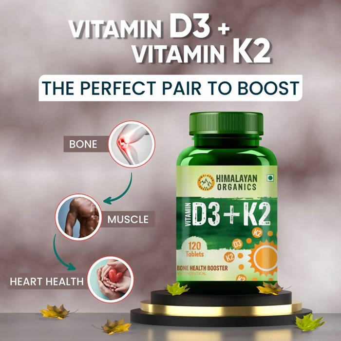 Himalayan Organics Vitamin D3 + K2 Tablets