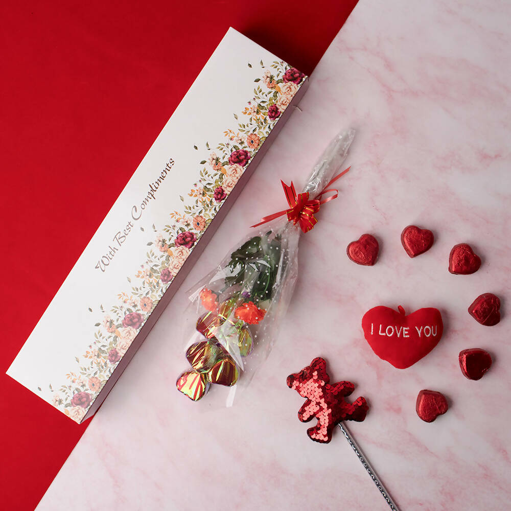 Dibha Ruchoks Valentines Special Heart Shape Chocolates Bouquet
