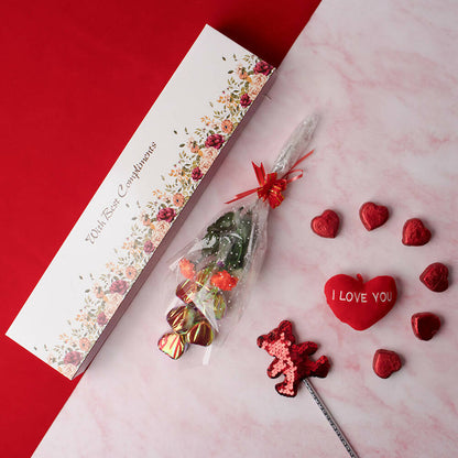 Dibha Ruchoks Valentines Special Heart Shape Chocolates Bouquet