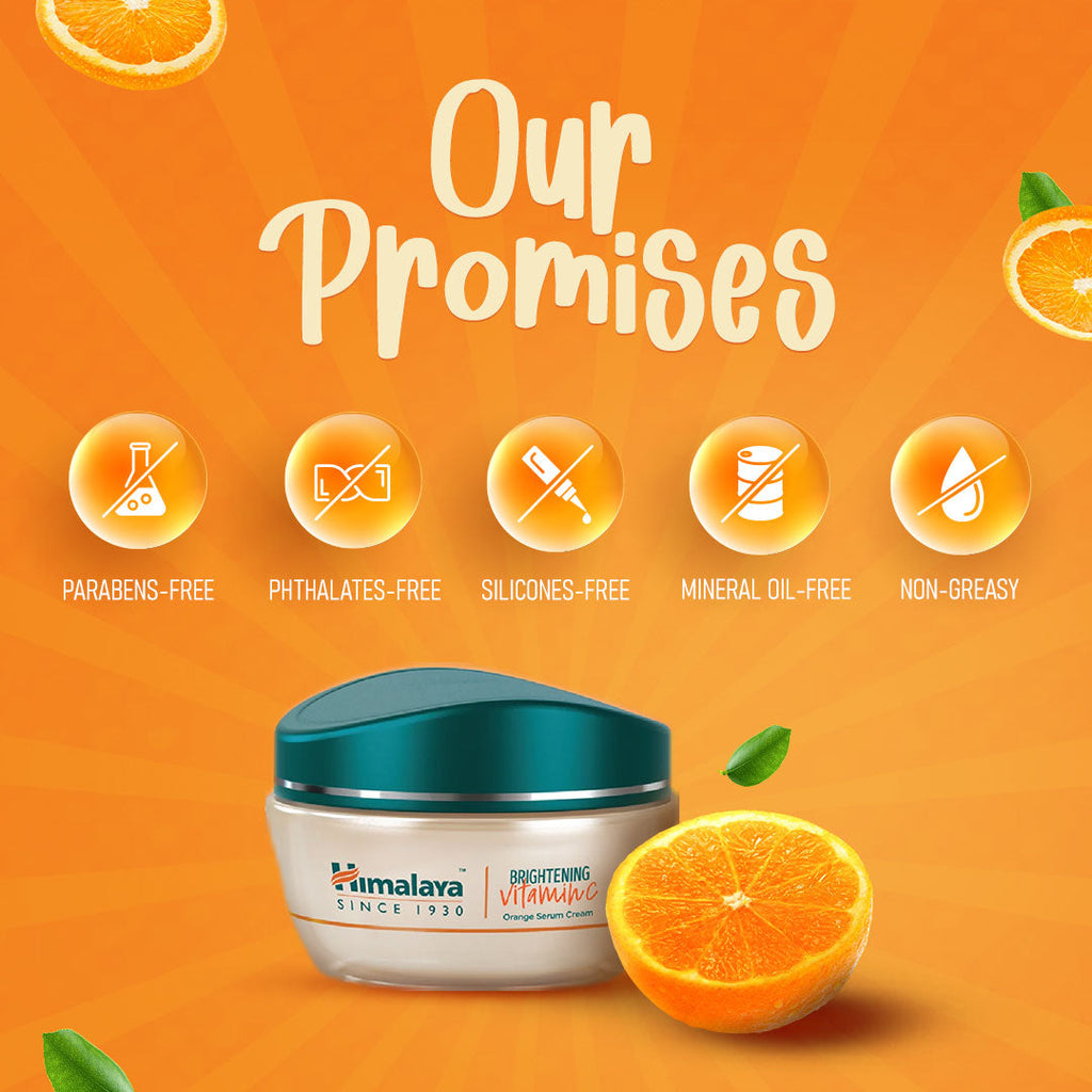 Himalaya Brightening Vitamin C Orange Face Serum Cream - 50 gms