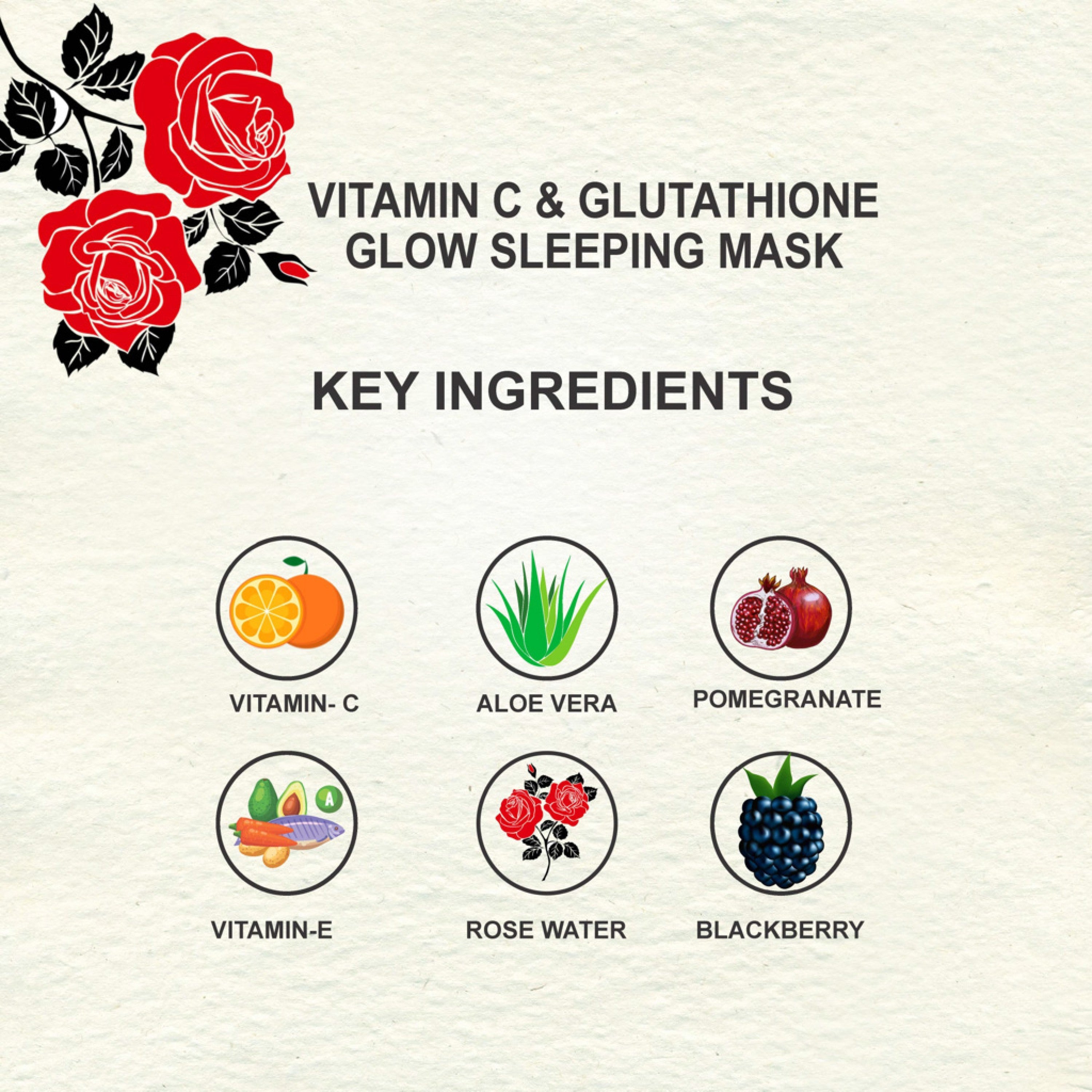 Love Earth Vitamin C & Glutathione Glow Sleeping Mask - 50 gms