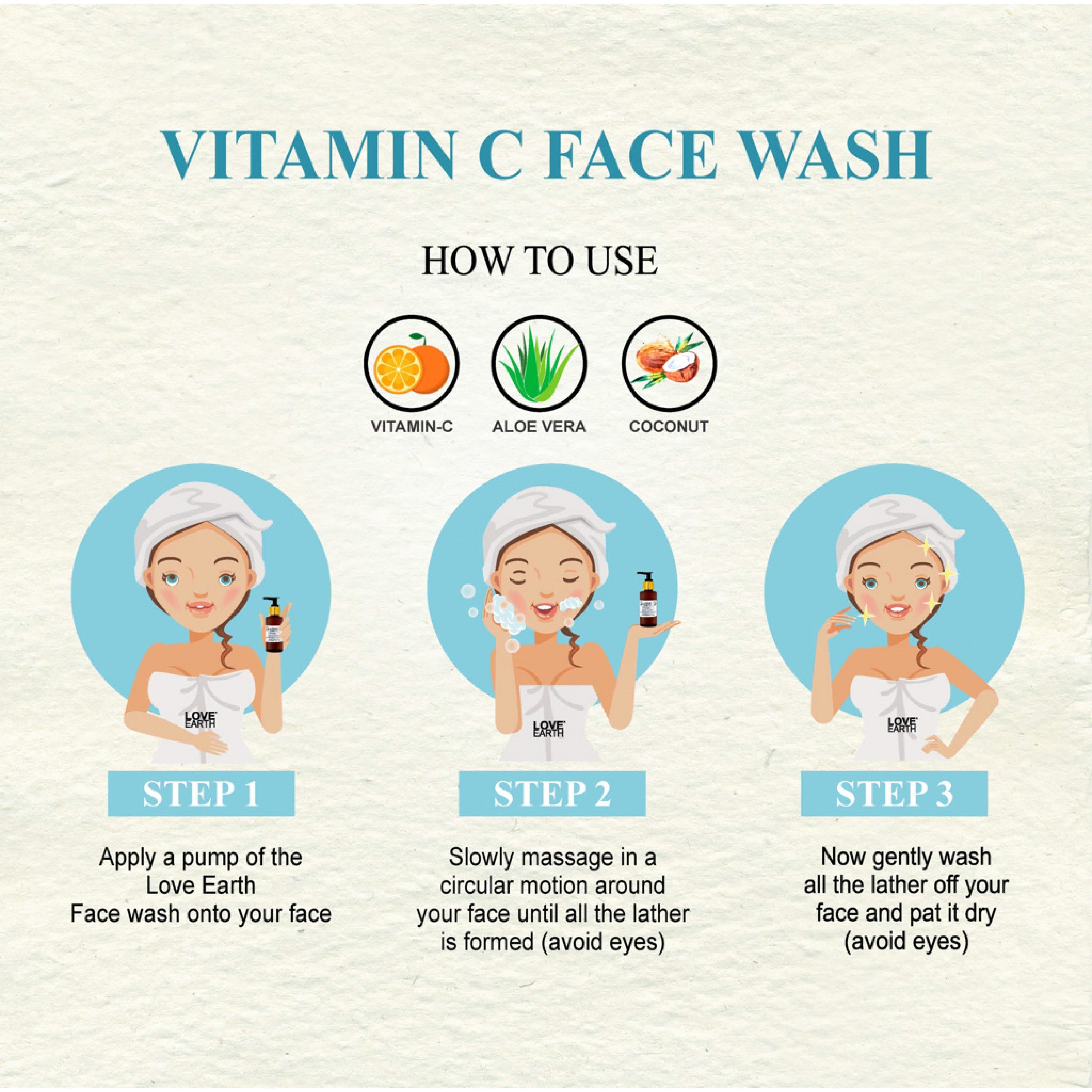 Love Earth Vitamin C Face Wash - 100ml