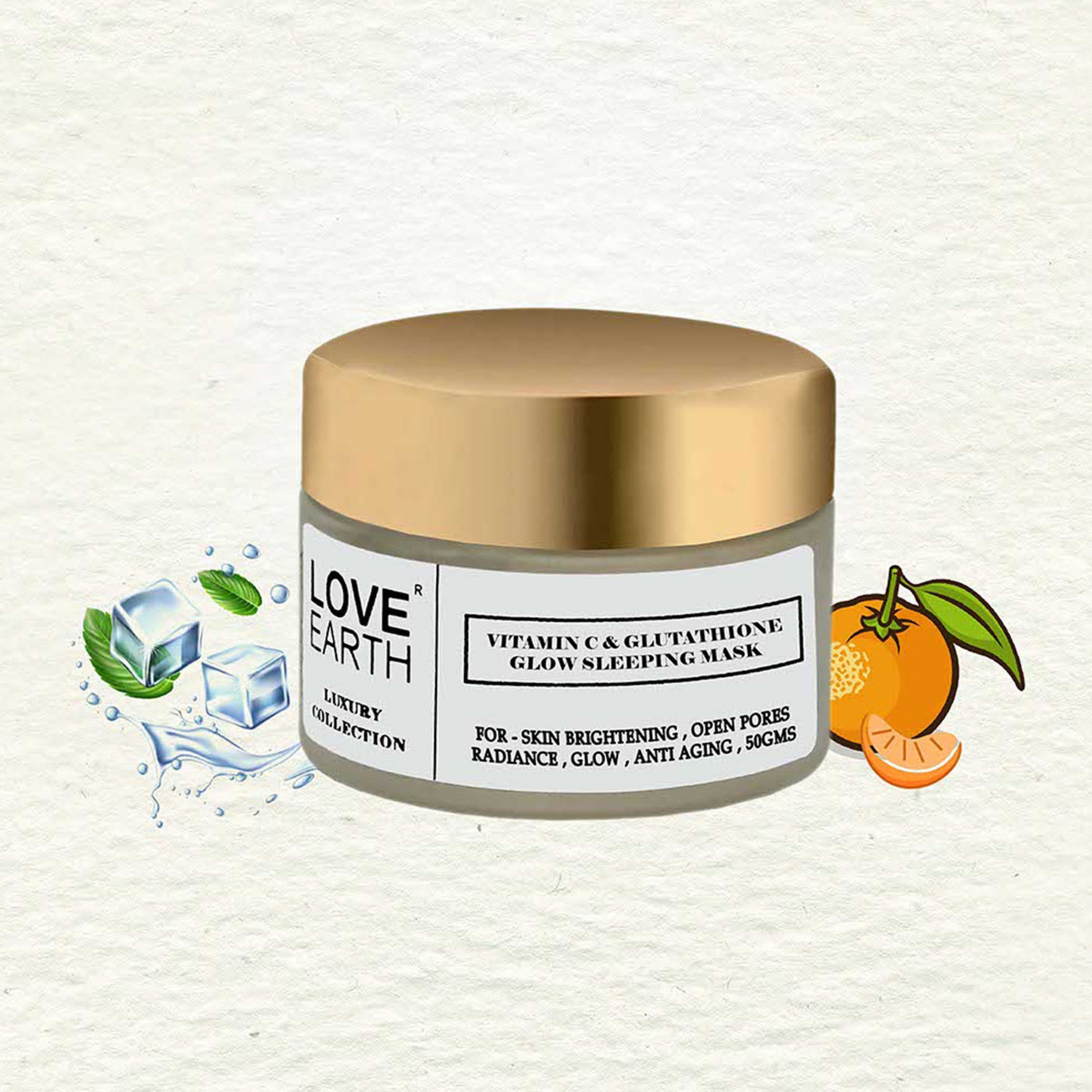 Love Earth Vitamin C & Glutathione Glow Sleeping Mask - 50 gms