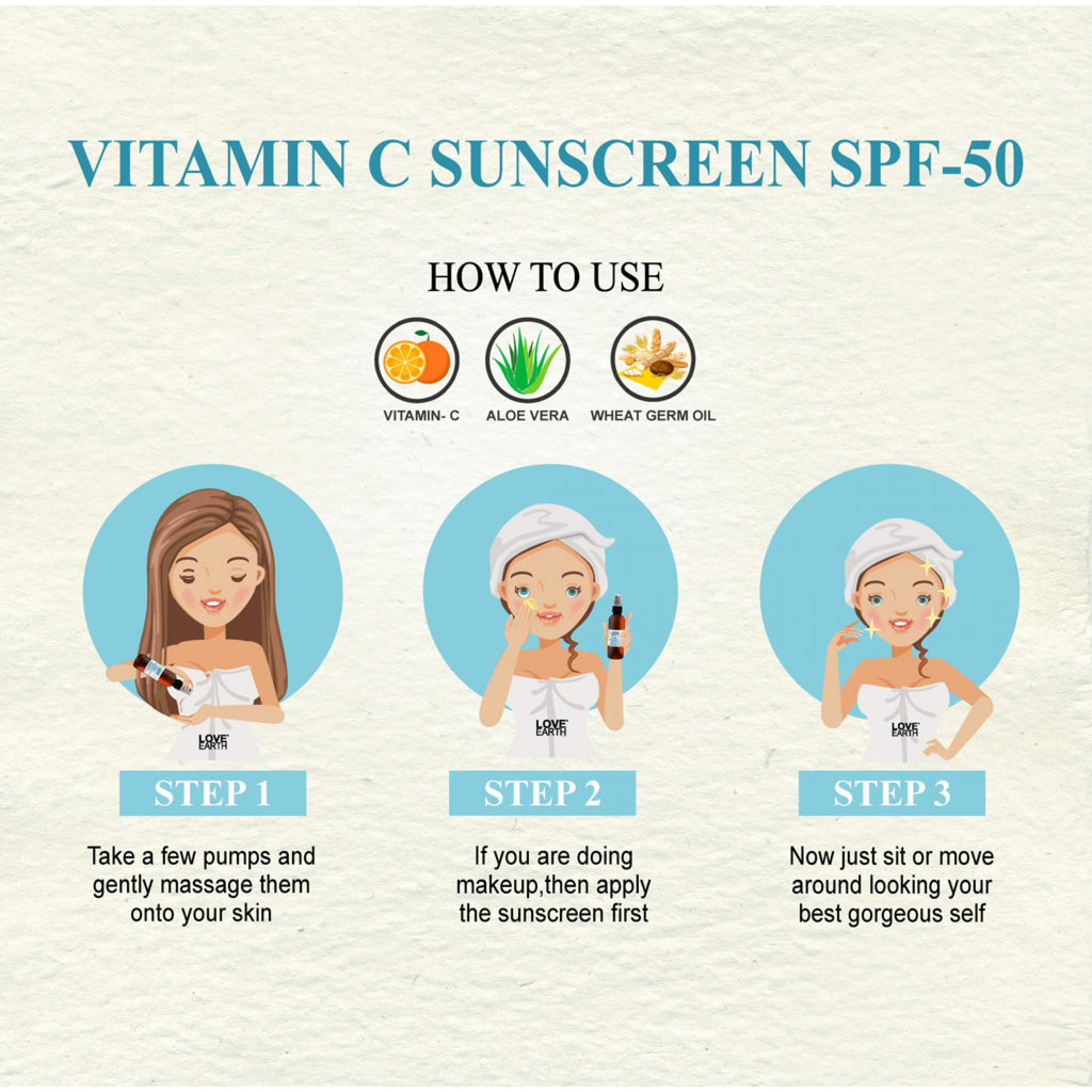 Love Earth Vitamin C Sunscreen SPF 50 Matte - 100 ml