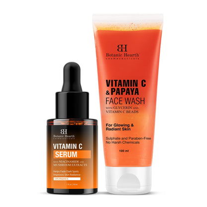 Botanic Hearth Vitamin C Serum & Vitamin C & Papaya Face Wash