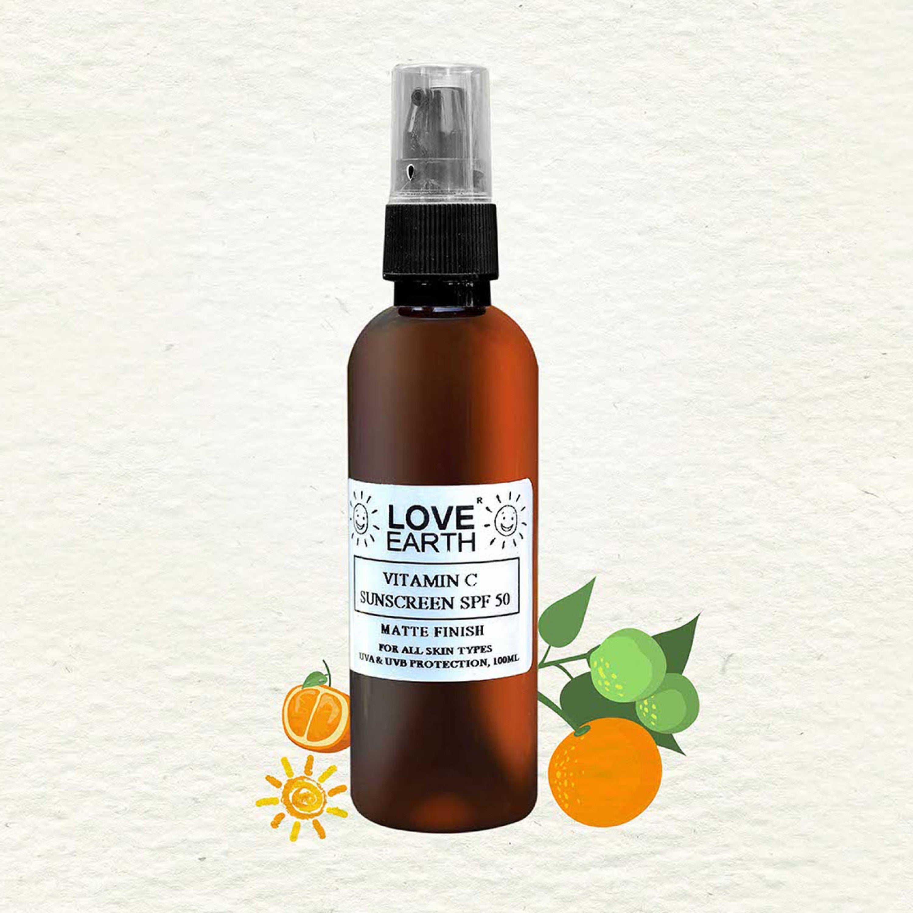 Love Earth Vitamin C Sunscreen SPF 50 Matte - 100 ml