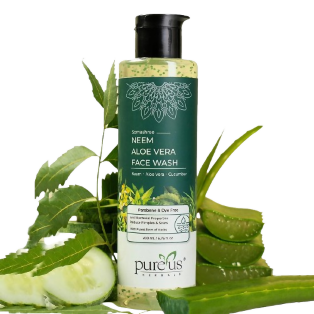 Pureus Herbals Somashree Neem Aloe Vera Face Wash