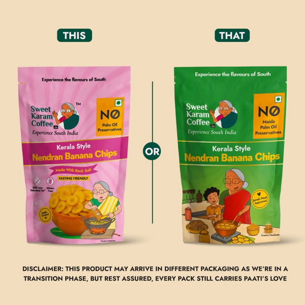 Sweet Karam Coffee Nendran Banana Chips - Rock Salt (Fasting Special)