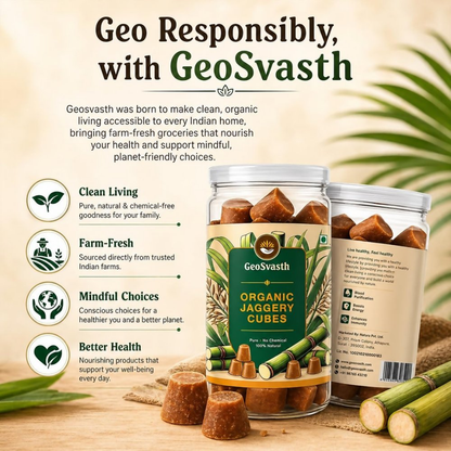 GeoSvasth Organic Jaggery Cubes