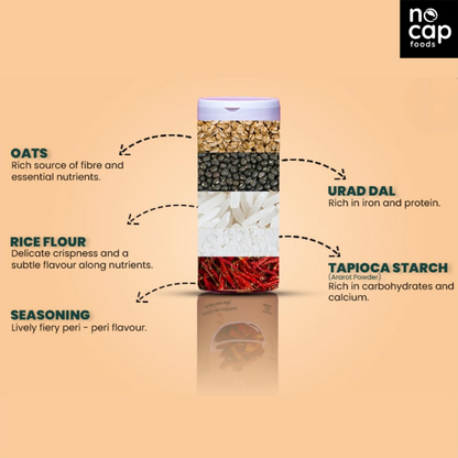 Nocap foods Zero Guilt Healthy Chips - Oats Peri Peri