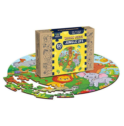 Webby Jungle Jigsaw Puzzle for Kids - 60 Pcs
