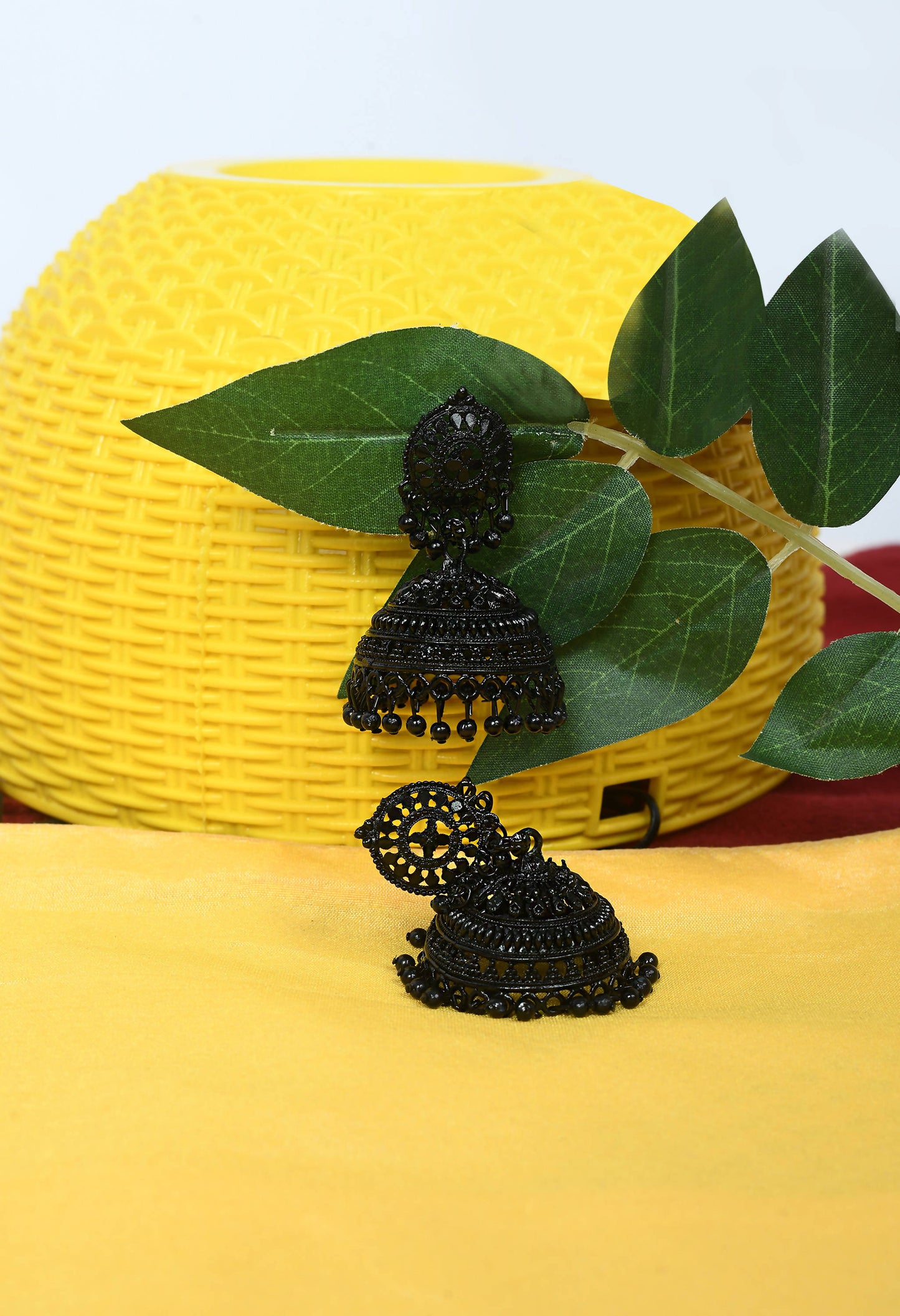 Mominos Fashion Johar Kamal Latest Design Black Color Jhumkas