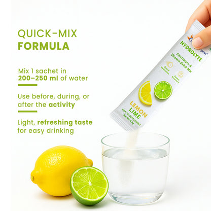 Dr. Morepen Hydrolyte Electrolyte & Vitamin Drink Mix - Lemon Lime