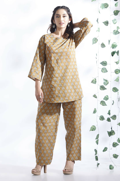 Breathables Yellow Butta Cotton Co-Ord Set