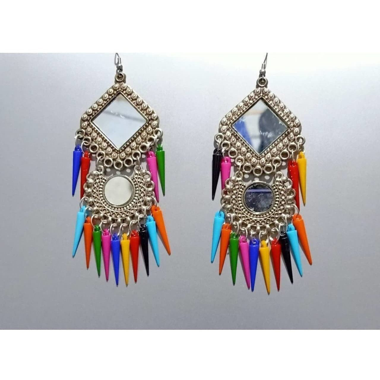 MS Fashion India Latest Trendy Multicolor Pearls Hanging Chandbali Earrings
