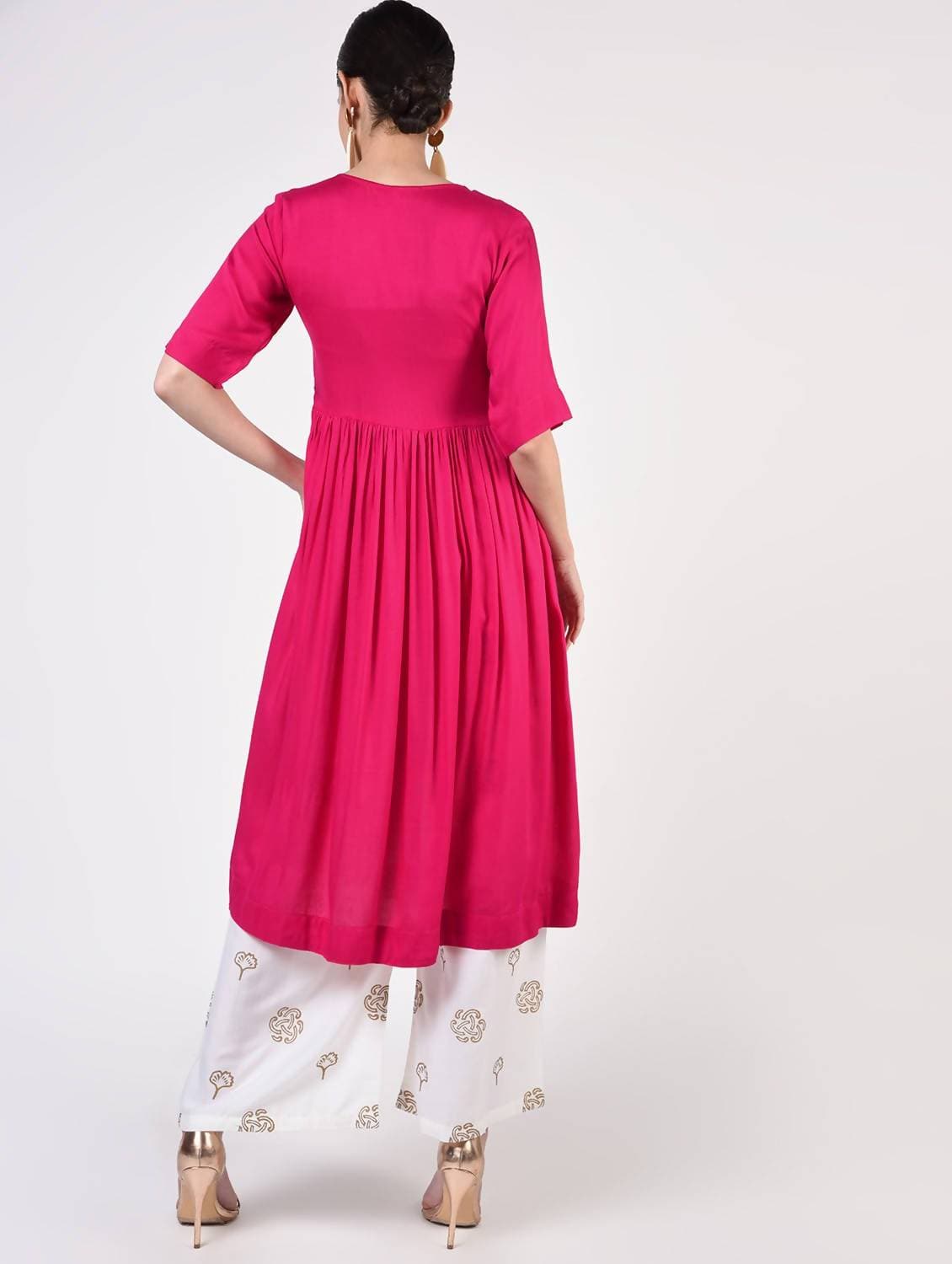 Cheera Pin-tuck Kurta Palazzo Set CH066K