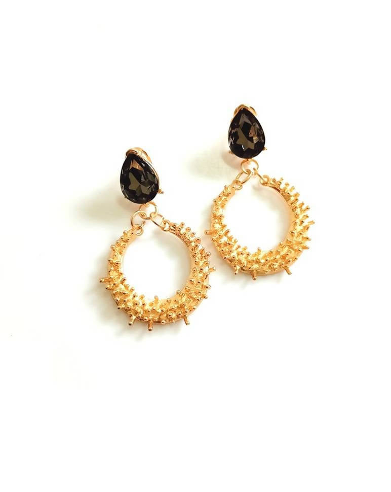 Bling Accessories Molten Metal Earrings