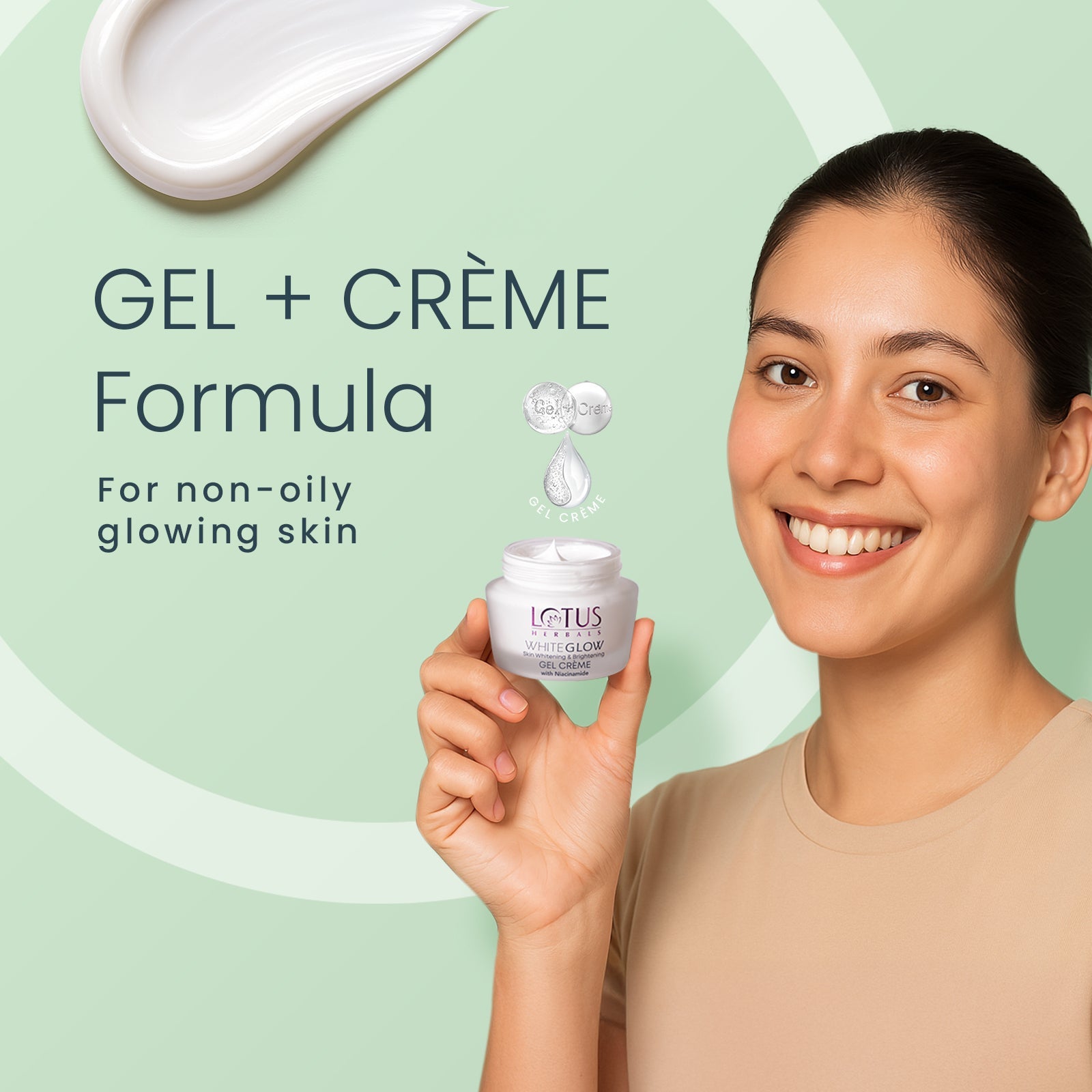 Lotus Herbals WhiteGlow Skin brightening Gel Creme SPF 25 PA+++ - 60 gms
