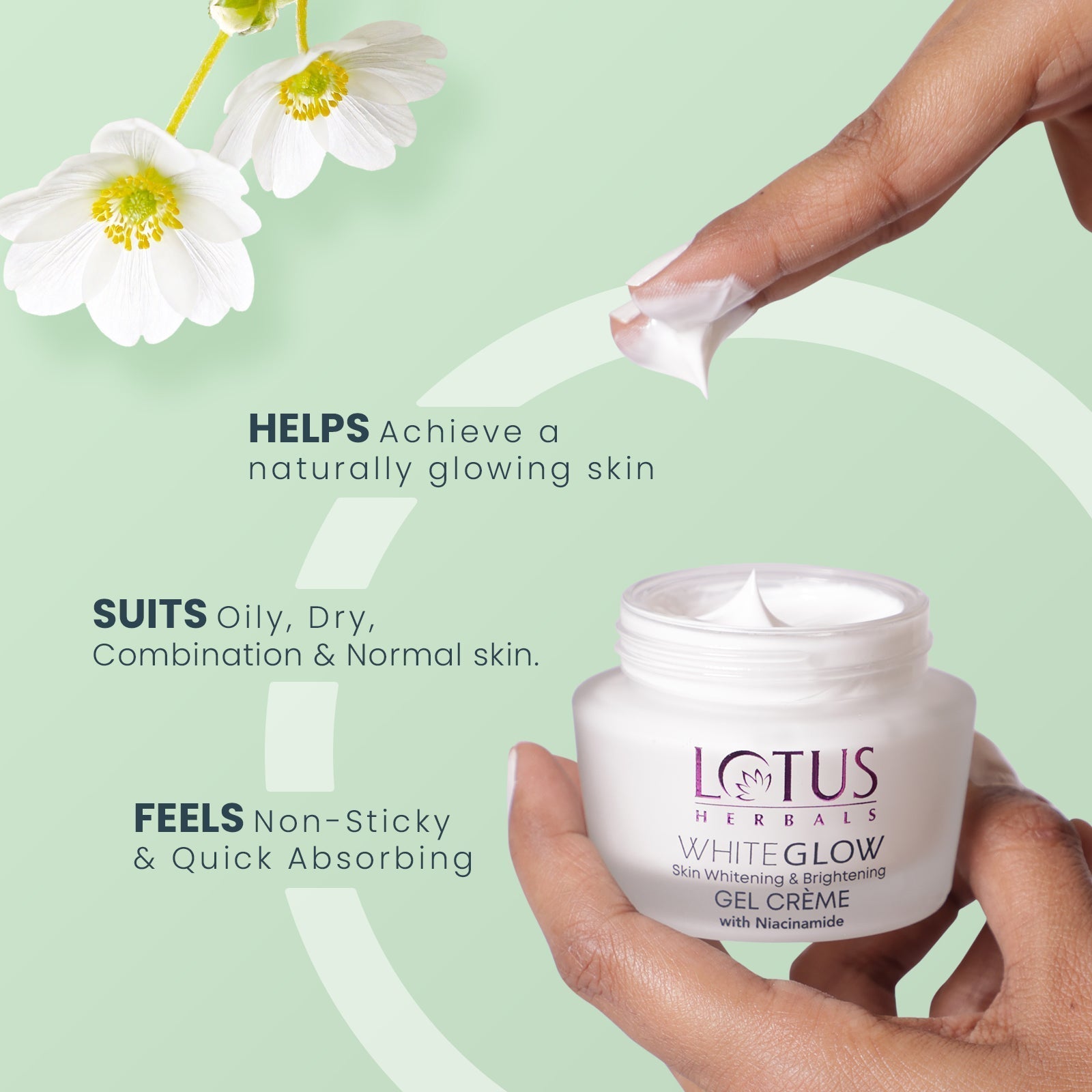 Lotus Herbals WhiteGlow Skin brightening Gel Creme SPF 25 PA+++ - 60 gms