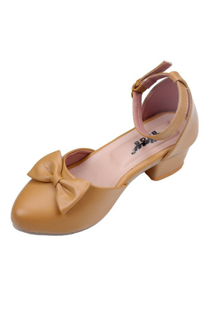 Tiny Bugs Girls Bow Embellished Ballerinas - Tan