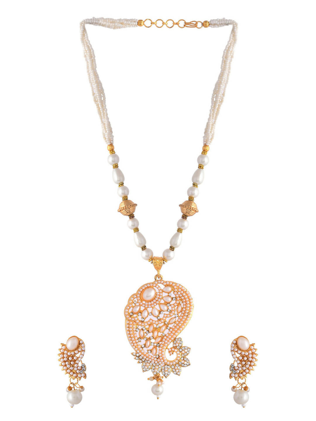 VOJ Women Gold Color stainless steel Jewellery Set