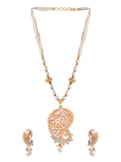 VOJ Women Gold Color stainless steel Jewellery Set