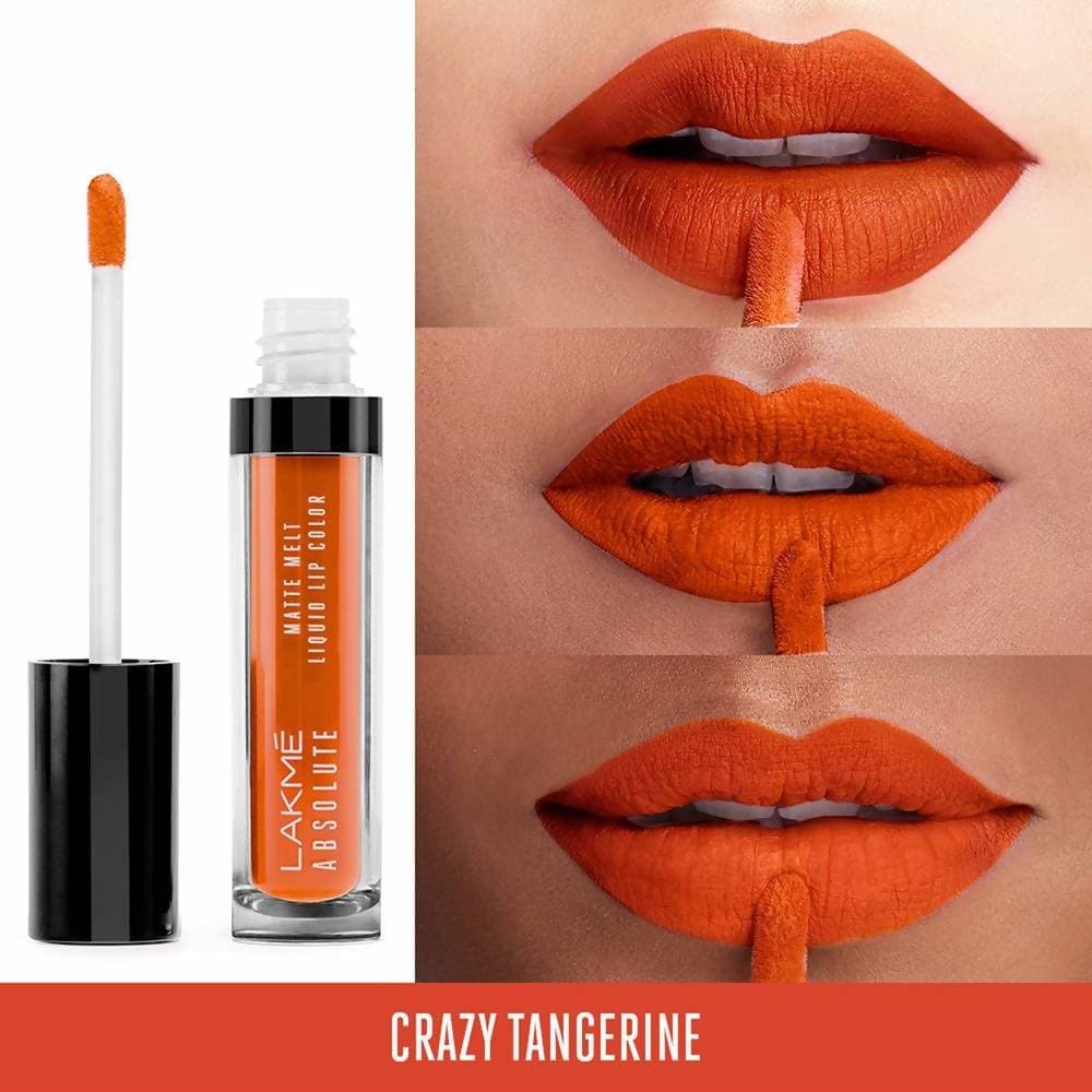 Lakme Absolute Matte Melt Liquid Lip Color Crazy Tangerine - 6 ml