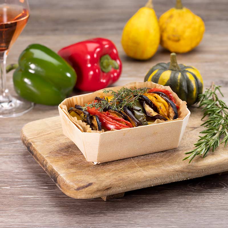 Baron Esslly Bake Stable | Direct Bakeable Wooden Baking Tray |Pack of 5 Trays & 15 Paper Liners | Disposable