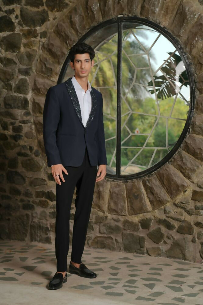 Navy Blue Tailored Co-Ord Set by Hilo Design