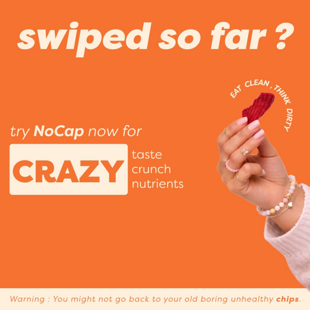 Nocap foods Zero Guilt Healthy Chips - Beetroot Masala