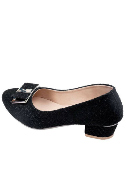 Tiny Bugs Girls Party Wear Ballerinas - Black