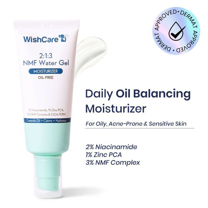 Wishcare 2:1:3 NMF Water Gel Moisturizer for Oily & Sensitive Skin, Oil-Free