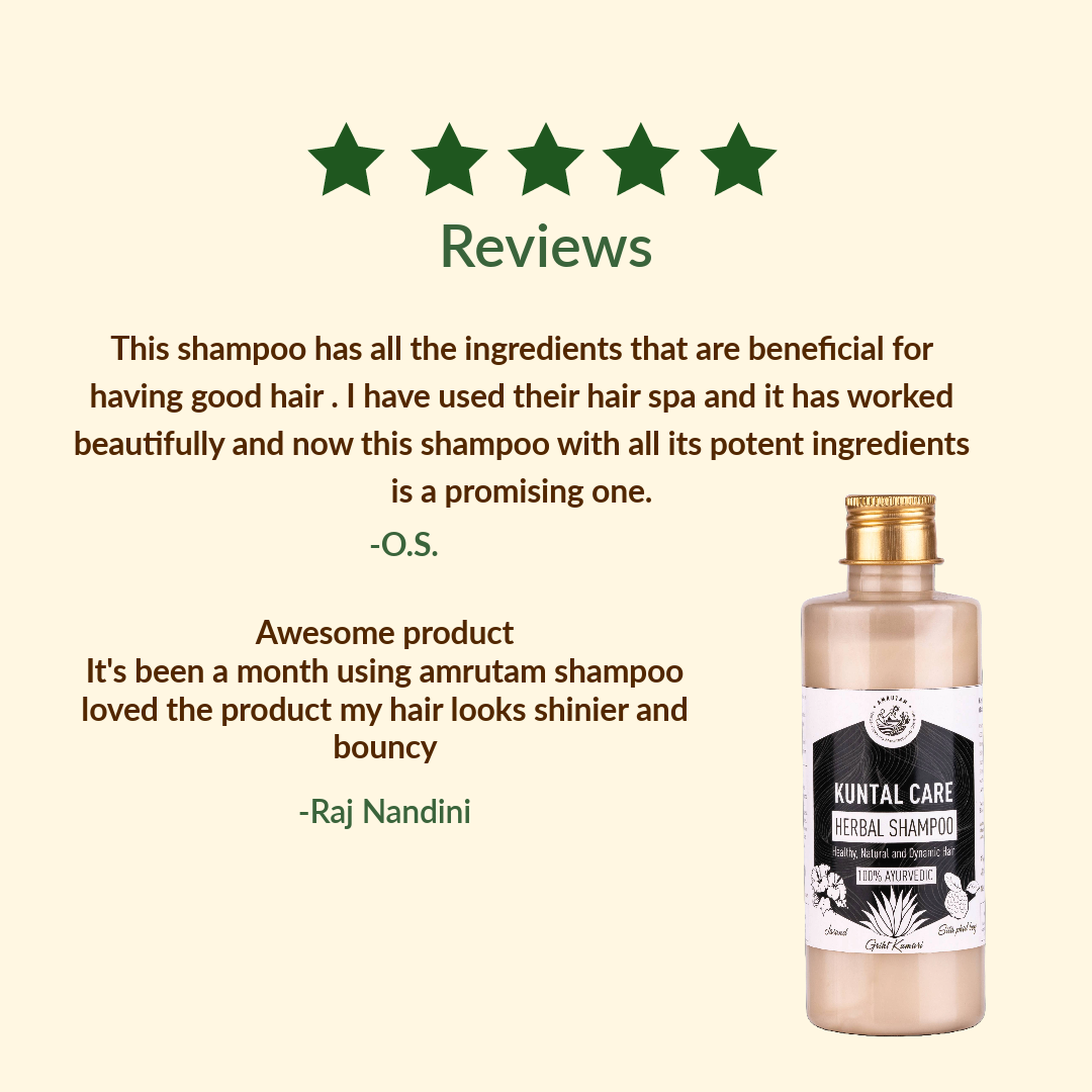 Amrutam Kuntal Care Herbal Shampoo Healthy, Natural and Dynamic Hair - 200 ml