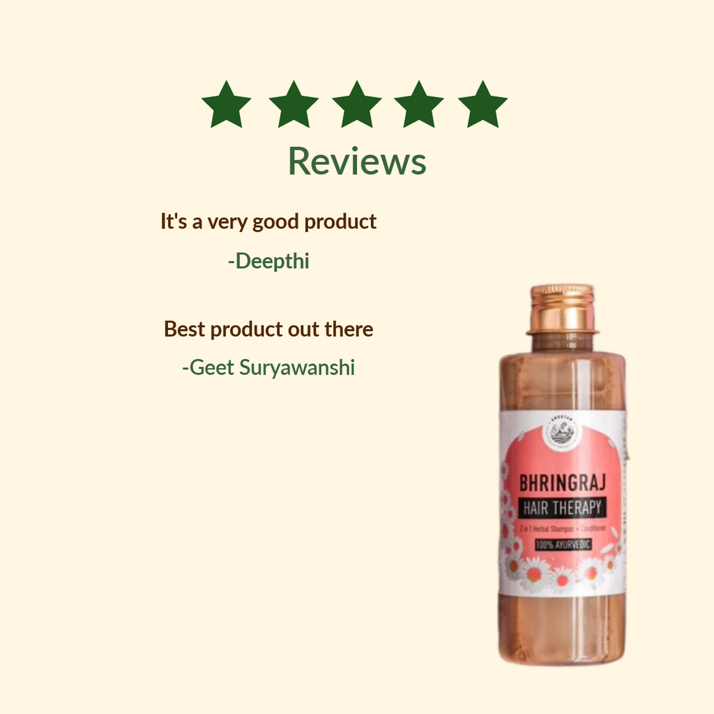 Amrutam Bhringraj Hair Therapy 2 in 1 Herbal Shampoo and Conditioner - 30 ml