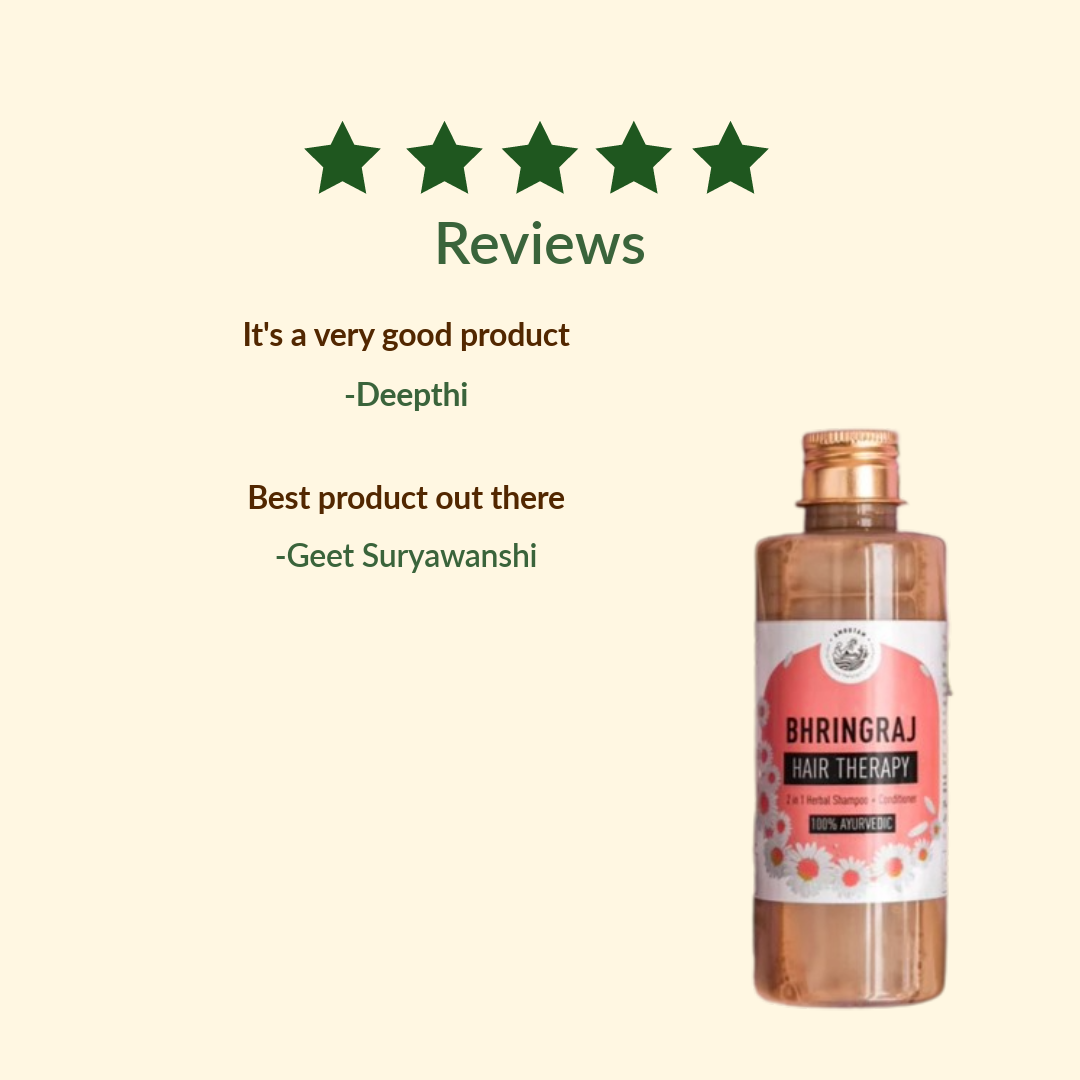Amrutam Bhringraj Hair Therapy 2 in 1 Herbal Shampoo and Conditioner - 30 ml