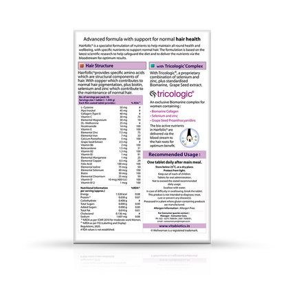 Vitabiotics Wellwoman Hairfollic - 30 tabs