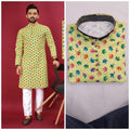 Soft Cotton With Lucknovi work Kurta Pajama Set