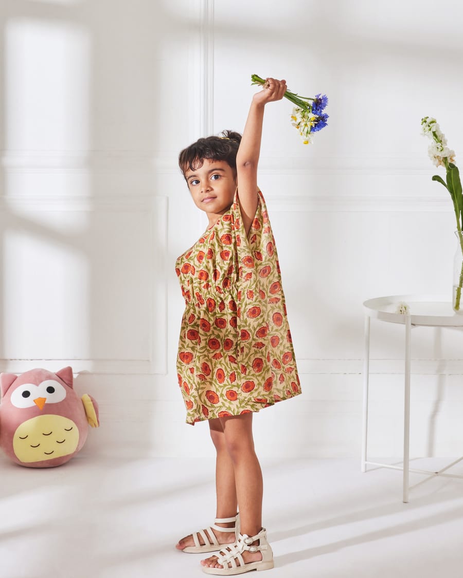 Cute Toddler Baby Girls Beachwear Cover Ups Balls Tassel Loose Swim Cover-ups Dress